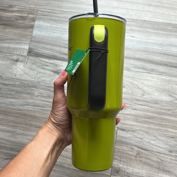 The Grinch Christmas green stainless steel 40 oz tumbler cup straw holiday - Picture 2 of 5